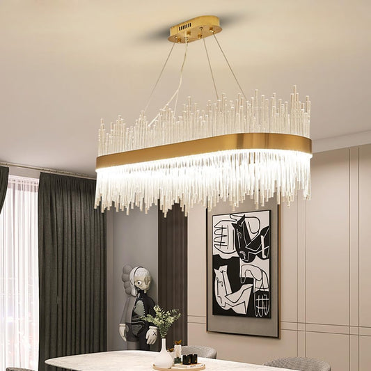 Lustre Eva Ovale au design moderne contemporain